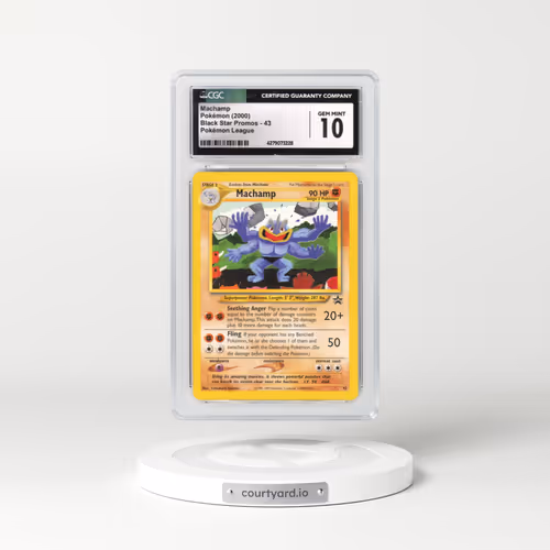 1999 Black Star Promos #43 Machamp - Pokémon League (CGC 10 GEM MINT)