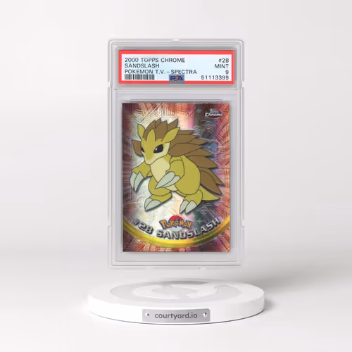 2000 Topps Chrome Pokémon T.V. #28 Sandslash - Spectra (PSA 9 MINT)