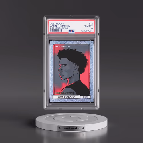 2023 Panini NBA Hoops Presentations #18 Amen Thompson (PSA 10 GEM MINT)