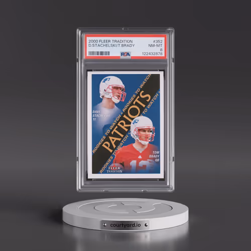 2000 Fleer #352 Dave Stachelski/Tom Brady (PSA 8 NM-MT)