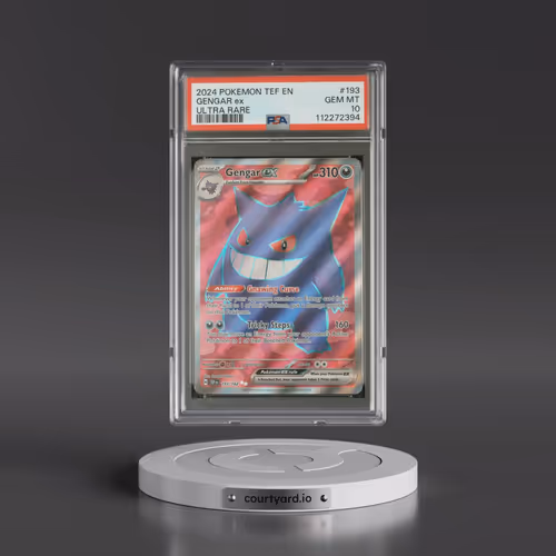 2024 Pokémon Tef EN-Temporal Forces #193 Gengar EX - Holo Ultra Rare (PSA 10 GEM MINT)