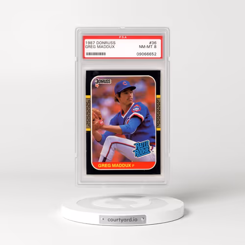 1987 Donruss #36 Greg Maddux (PSA 8 NM-MT)