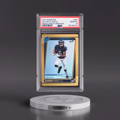 2021 Panini Donruss #261 DeVonta Smith - Press Proof Premium (PSA 10 GEM MINT)