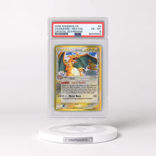 2006 Pokémon EX Crystal Guardians #4 Charizard - Reverse Foil (PSA 6 EX-MT)