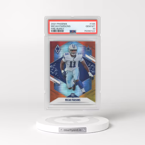 2021 Panini Phoenix #146 Micah Parsons - Fire Burst (PSA 10 GEM MINT)