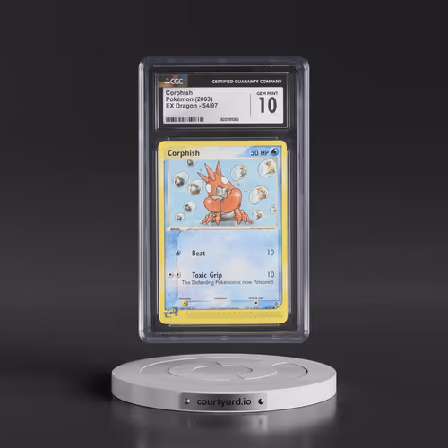 2003 EX Dragon (2003 Copyright, w/ "e" Symbol) #54/97 Corphish (CGC 10 GEM MINT)