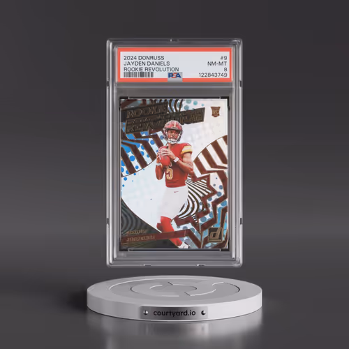 2024 Panini Donruss Rookie Revolution #9 Jayden Daniels (PSA 8 NM-MT)