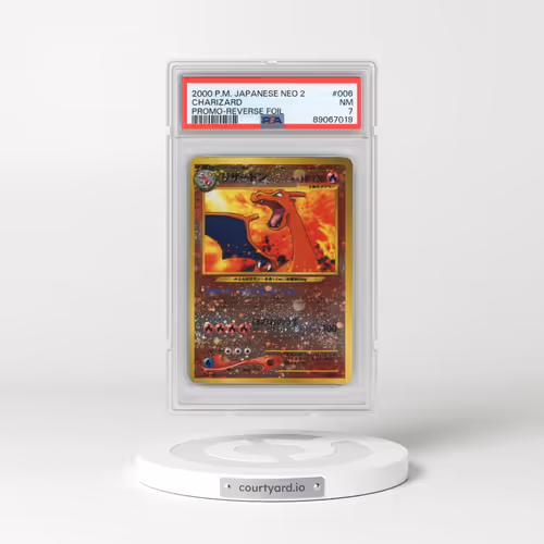 2000 Pokémon Neo 2 Promo #006 Charizard - Reverse Foil (PSA 7 NM)