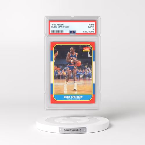 1986 Fleer #105 Rory Sparrow (PSA 9 MINT)