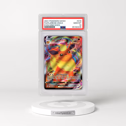 2021 Pokémon Sword & Shield Evolving Skies #018 Flareon Vmax - Full Art (PSA 10 GEM MINT)