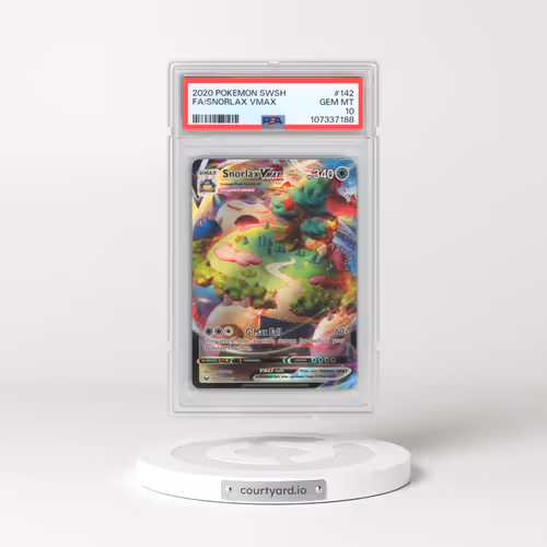 2020 Pokémon Sword & Shield #142 Snorlax Vmax - Full Art (PSA 10 GEM MINT)