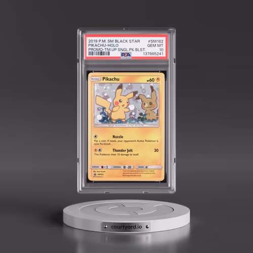 2019 Pokémon SM Black Star Promo #SM162 Pikachu - Holo Team Up Single Pack Blisters (PSA 10 GEM MINT