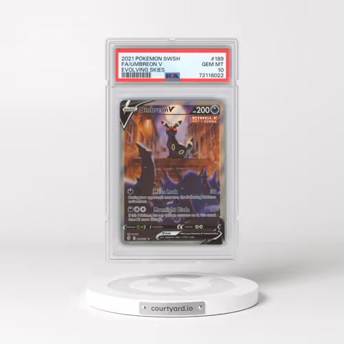 2021 Pokémon Sword & Shield Evolving Skies #189 Umbreon V - Holo Full Art (PSA 10 GEM MINT)