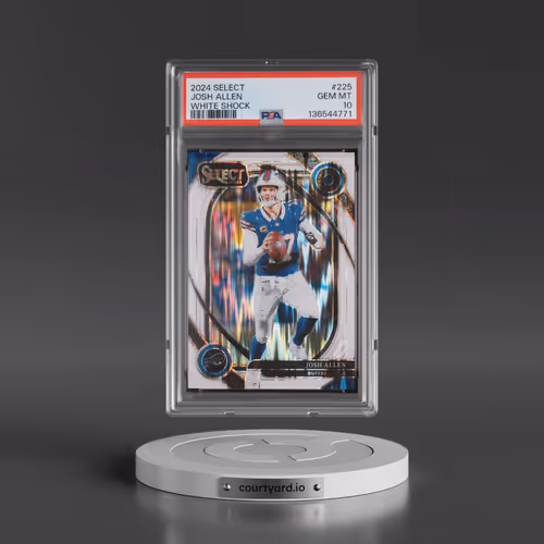 2024 Panini Select #225 Josh Allen - White Shock (PSA 10 GEM MINT)