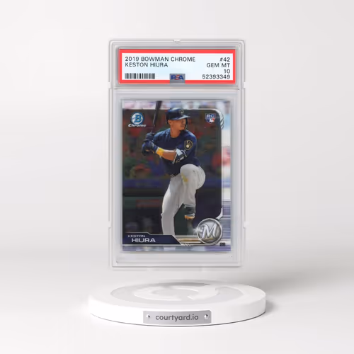 2019 Bowman Chrome #42 Keston Hiura (PSA 10 GEM MINT)