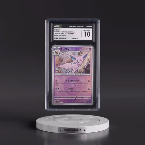 2024 High Class Pack: Terastal Fest ex - sv8a #062/187 Espeon - Poké Ball Holo (CGC 10 GEM MINT)