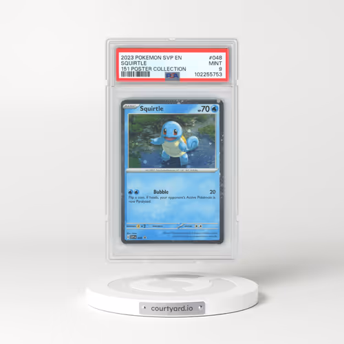 2023 Pokémon Svp EN-SV Black Star Promo #048 Squirtle - 151 Poster Collection (PSA 9 MINT)