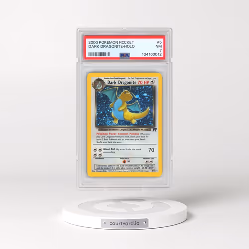 2000 Pokémon Rocket #5 Dark Dragonite - Holo (PSA 7 NM)