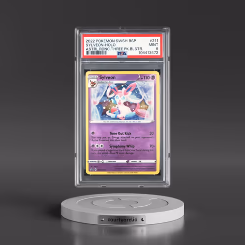 2022 Pokémon Swsh Black Star Promo #211 Sylveon - Holo Astral Radiance Three Pack Blisters (PSA 9 MINT)
