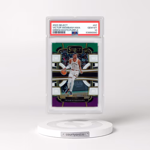 2023 Panini Select #87 Victor Wembanyama - Green/White/Purple Prizm (PSA 10 GEM MINT)