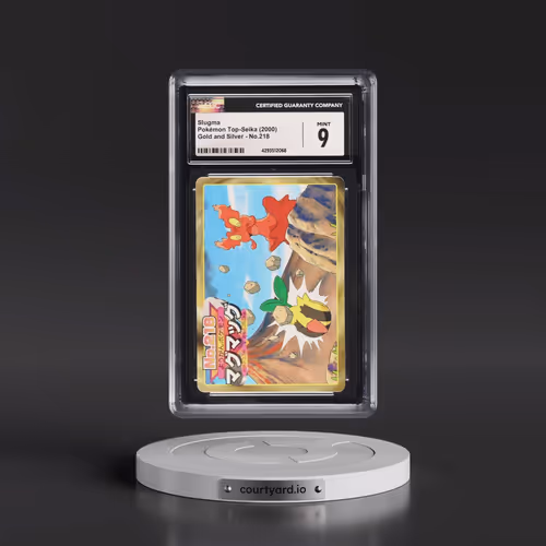 2000 Gold and Silver (Black Glossy Back) #218 Slugma (CGC 9 MINT)