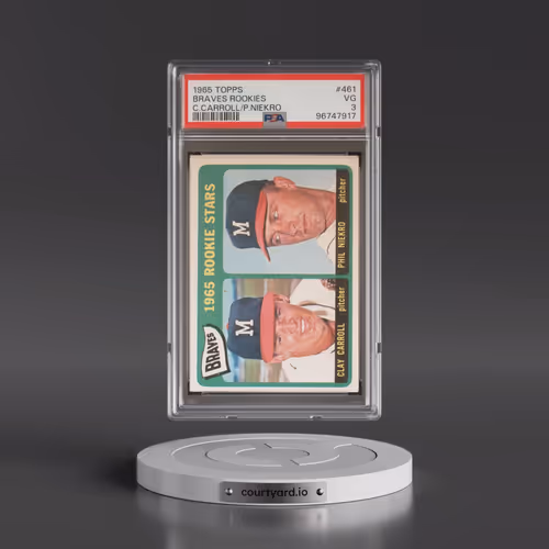 1965 Topps #461 Braves Rookies - C.Carroll/P.Niekro (PSA 3 VG)