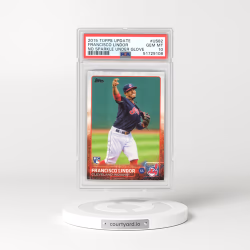 2015 Topps Update #US82 Francisco Lindor - No Sparkle Under Glove (PSA 10 GEM MINT)