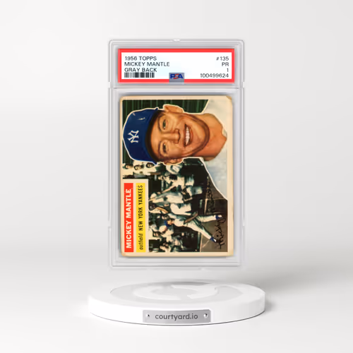 1956 Topps #135 Mickey Mantle - Gray Back (PSA 1 PR)