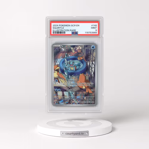 2024 Pokémon Scr EN-Stellar Crown #148 Squirtle - Illustration Rare (PSA 9 MINT)