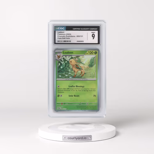 2024 Prismatic Evolutions - PRE EN #005/131 Leafeon - Poké Ball Holo (CGC 9 MINT)