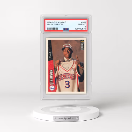 1996 Collector's Choice #301 Allen Iverson (PSA 8 NM-MT)