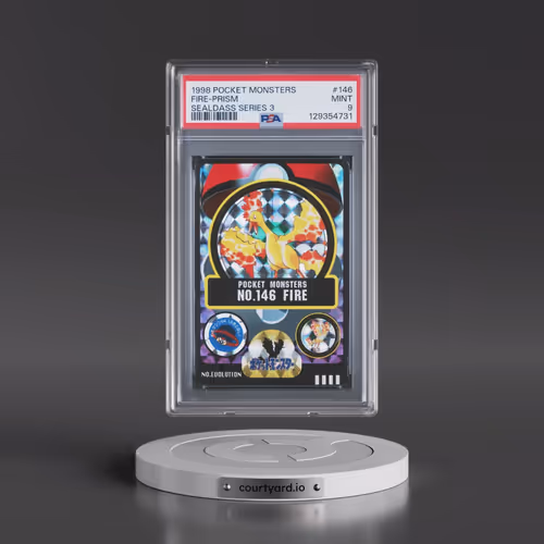 1998 Pocket Monsters Sealdass Series 3 #146 Fire-Prism (PSA 9 MINT)