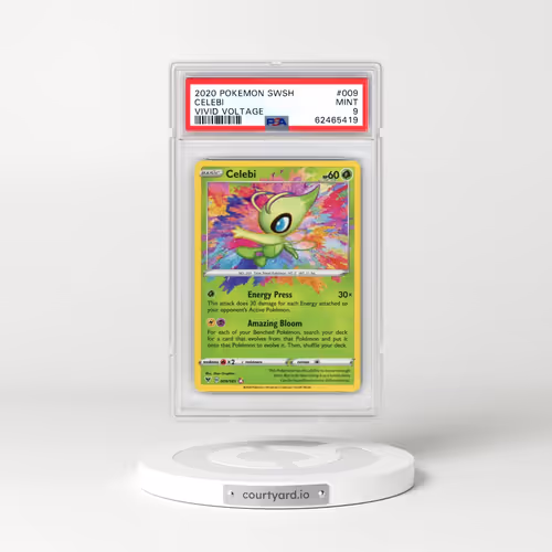 2020 Pokémon Sword & Shield Vivid Voltage #009 Celebi (PSA 9 MINT)