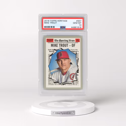 2019 Topps Heritage #357 Mike Trout (PSA 10 GEM MINT)