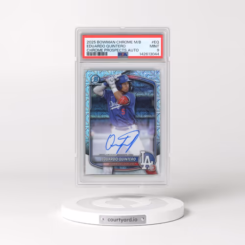 2025 Bowman Chrome Mega Box Chrome Prospects Autographs #EQ Eduardo Quintero (PSA 9 MINT)