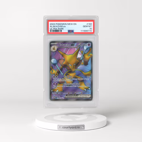 2023 Pokémon Mew EN-151 #188 Alakazam EX - Holo Ultra Rare (PSA 10 GEM MINT)