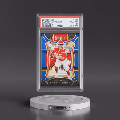 2023 Panini Select #446 Patrick Mahomes II - Blue Prizm (PSA 10 GEM MINT)