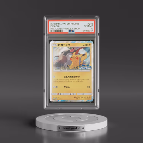 2018 Pokémon SM Promo #249 Pikachu - Pokemon Card Friendly Shop (PSA 10 GEM MINT)