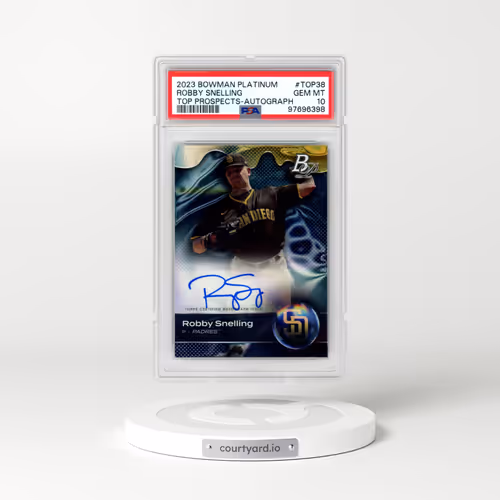 2023 Bowman Platinum Top Prospects #TOP38 Robby Snelling - Autograph (PSA 10 GEM MINT)