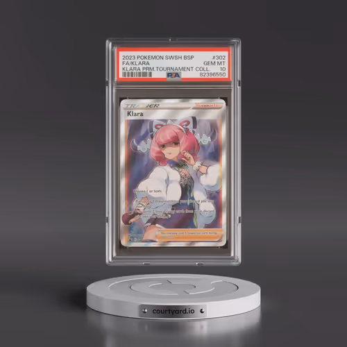 2023 Pokémon Swsh Black Star Promo #302 Klara - Full Art Klara Premium Tournament Collection (PSA 10