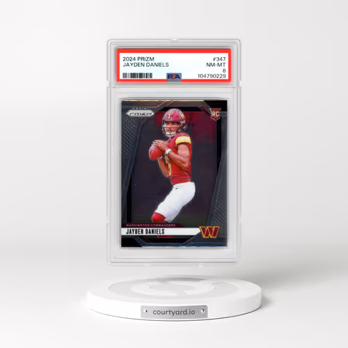 2024 Panini Prizm #347 Jayden Daniels (PSA 8 NM-MT)