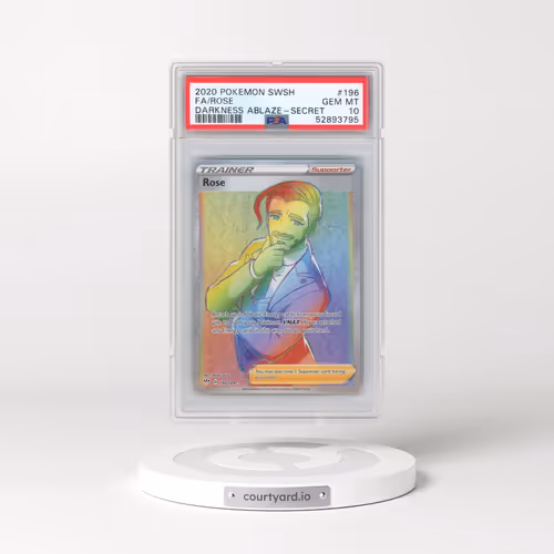 2020 Pokémon Sword & Shield Darkness Ablaze #196 Rose - Full Art Secret (PSA 10 GEM MINT)