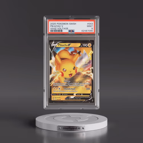 2020 Pokémon Sword & Shield Vivid Voltage #043 Pikachu V - Holo (PSA 9 MINT)