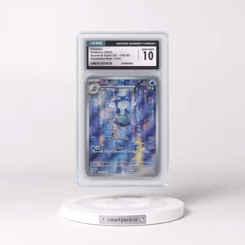 2023 Scarlet & Violet 151 - MEW EN #176/165 Poliwhirl - Illustration Rare Holo (CGC 10 GEM MINT)