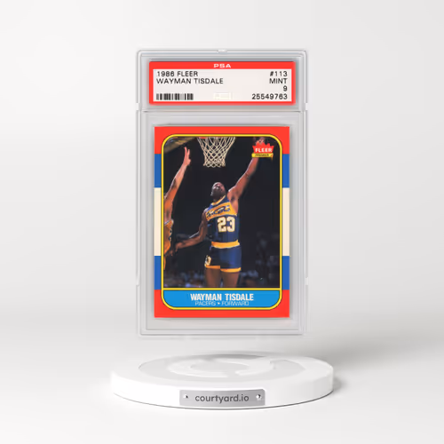 1986 Fleer #113 Wayman Tisdale (PSA 9 MINT)