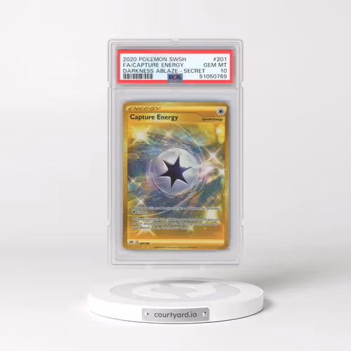2020 Pokémon Sword & Shield Darkness Ablaze #201 Capture Energy - Full Art Secret (PSA 10 GEM MINT)