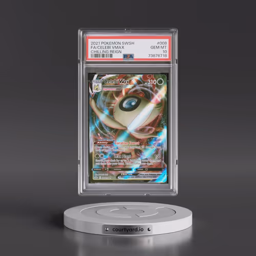 2021 Pokémon Sword & Shield Chilling Reign #008 Celebi Vmax - Full Art (PSA 10 GEM MINT)