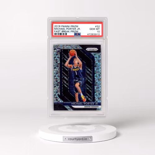 2018 Panini Prizm #32 Michael Porter Jr. - Fast Break Prizm (PSA 10 GEM MINT)