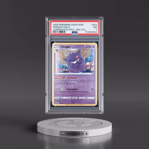 2020 Pokémon Swsh Black Star Promo #052 Gengar - Holo Champion's Path Special Pin Collection (PSA 7
