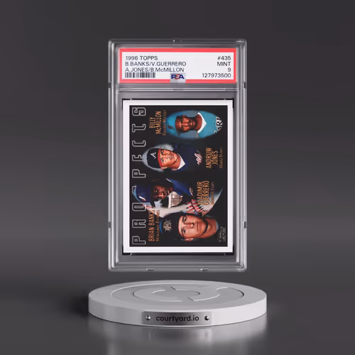 1996 Topps #435 Andruw Jones/Billy McMillon/Brian Banks/Vladimir Guerrero (PSA 9 MINT)